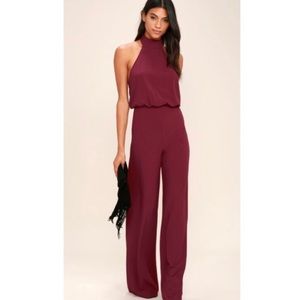 Lulus Burgundy Jumpsuit